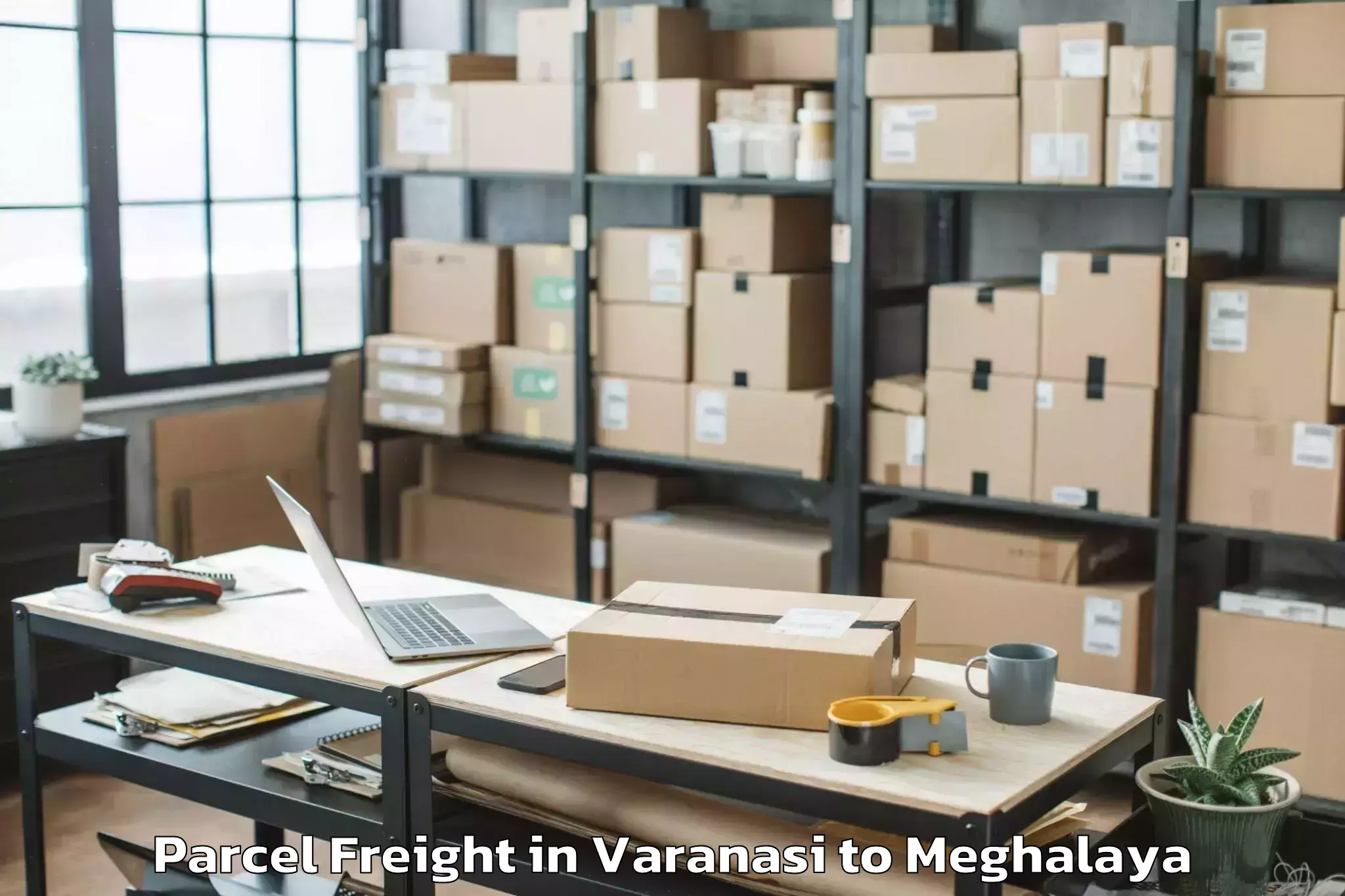 Easy Varanasi to Ampati Parcel Freight Booking